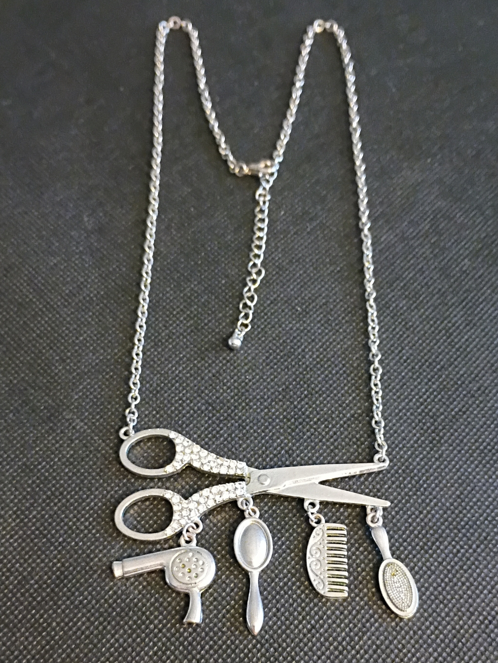 Cosmetology Grooming Scissors Necklace Pendant - Salon Tools Design